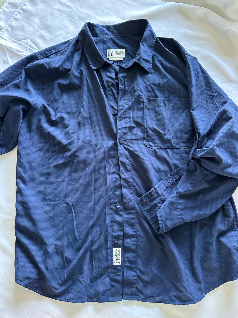 Marmot Navy Ripstop Button Shirt